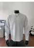 Camiseta de Manga Larga con Cuello Redondo Acanalado para Hombre Marca Nueva Tendencia 2026 Holgada Casual Capa Base Perezosa Hombre