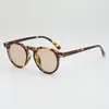 Versión Coreana de las Nuevas Gafas de Sol de Moda Retro Tendencia Marco Redondo Degradado Pieza Marina Mismo Estilo que las Celebridades de Internet Anti-UV