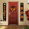 Cortina de porta para Halloween Decoração de feriado Amazon Cena de Halloween Faixa de porta de abóbora Couplet de porta de Halloween Couplet que brilha no escuro