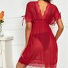 Camisón de encaje con tirantes en V profundo, sexy, talla extra grande, 220 kg, tentación, sexy, para mujer, camisón de pecho grande mm