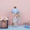 Nuevo y Elegante Vaso de Popote para Niñas, Vaso de Agua de Plástico de Helado, Vaso de Agua Infantil Portátil para Exteriores de Gran Capacidad