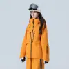 Conjunto de Traje de Esquí para Mujeres y Hombres, Impermeable para Snowboard, Engrosado, Costuras Completamente Selladas, Traje de Nieve Profesional Conjunto de Parte Superior y Pantalones 3L