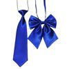Traje de Camisa para Niños a Juego Corbata de Lazo Pajarita Uniforme de Escuela Primaria a Juego Lazo para Niñas Cuello de Rendimiento
