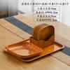 Plato para Escupir Huesos con Veta de Madera Hogareño Mesa de Comedor Pequeño Cuadrado Plato para Escupir Plato de Basura Mesa de Centro de Sala de Estar Semillas de Melón para Snacks Plato de Plástico