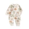 Mono jersey de hombro con hebilla para bebé de manga larga de algodón para primavera y otoño, sudadera con capucha para niños y niñas, para bebés y niños pequeños, ropa de escalada de primavera y verano