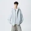 Jaqueta com capuz de alta qualidade, estilo Hong Kong, moderna, para jovens, moda primavera e outono 2026, simples e versátil, peça de vestuário externa masculina da moda