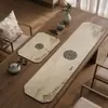 Nuevo Camino de Mesa Estilo Chino, Tapete para Té, Base de Té Inspirada en Zen, Toalla Absorbente de Secado Rápido para Taza de Té, Manteles Individuales, Tapete Protector para Encimera