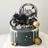 Decoração de Bolo de Aniversário para o Dia dos Pais Deus Masculino Motocicleta de Simulação Masculina Modelo de Câmera de Liga de Plástico Decoração de Bolo