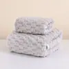 Toalla de Rayas Dulces, Toalla de Baño Gruesa de Coral Fleece, Absorbente y Sin Pelusa, Toalla de Playa Doméstica para Hombres y Mujeres, Secado Rápido de Coral Fleece