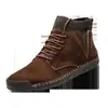 Nuevos Zapatos Casuales de Caña Alta para Hombre para Otoño e Invierno, Zapatos Tipo Calcetín Cálidos de Estilo Británico Retro, Botines para Hombre