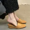 Temporada del Primer Encuentro: Mules Minimalistas y Elegantes de Tacón Cuña para Mujer, Perfectos para Verano, Adecuados para Mujeres Petites, Estilo Slip-On