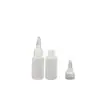 Estoque de fábrica frasco de cola 10ml15ml20ml bico pontudo frasco plástico frasco macio de apertar removedor de esmalte frasco pequeno