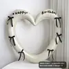 Marco de Fotos Hueco con Forma de Corazón con Globo de Moño Globo de Papel de Aluminio Globo de Cumpleaños Decoración para Fiesta Infantil Accesorios para Fotos Decoración