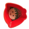 Tigela de Arroz Cerâmica Chibi Maruko-Chan para Uso Doméstico, Tigela Infantil, Alto Valor Estético, Tigela Vermelha Cartoon Fofa, Prato para Molho, Prato de Frutas