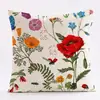 Fronha de travesseiro floral fresca estilo nórdico Temu transfronteiriça, almofada de cabeceira, almofada lombar para sala de estar, capa de almofada para sofá atacado