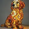 Adornos de resina de la nueva serie de perros transfronterizos, luz nocturna LED, arte, estatua de animal, decoración creativa para el hogar, escritorio