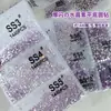Morado Cristal Fondo Plano Diamante Arte de Uñas Decoración de Diamantes Pequeño Redondo Morado de Fondo Plano Diamante de Cristal Pedrería Cruzada Accesorios de Arte de Uñas Venta al por Mayor
