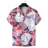2026 Verano Nuevo Estilo de Comercio Exterior Camisa Casual de Manga Corta con Estampado 3D para Hombre Estilo Hawaiano Camisa de Cuello Cubano para Hombre