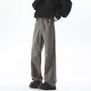 Pantalones Casuales Sueltos de Pierna Ancha Rectos de Color Sólido para el Verano 2026 Pantalones de Mezclilla Versátiles para Hombre