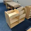 Mesa de Arte Móvel para Jardim de Infância Sala de Aula de Artes Armário de Armazenamento de Papel de Desenho em Madeira Maciça Estúdio de Educação Infantil Rack Organizador Armário de Artes