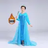 Vestido de princesa congelada terciopelo no invertido lentejuelas forro polar engrosado otoño e invierno vestido de navidad para niñas actuación de cumpleaños
