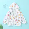 Roupa de Proteção Solar Jingqi para Bebês Verão 2025 Fina Algodão Puro Respirável Camisa de Ar Condicionado para Bebês Meninos e Meninas Jaqueta de Proteção Solar