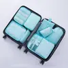 Amazon Bolsa de Almacenamiento para Viaje Juego de Ocho Piezas Portátil para Viaje de Negocios Equipaje de Viaje Juego de Bolsas para Organizar y Almacenar Ropa