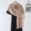 Bufanda Larga de Bambú Popular Transfronteriza Casual Versátil Personalidad Color Sólido Minimalista Cómoda Transpirable Ropa de Viaje Chal Multiusos