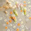 Redanco5D Estampado Ins Pegatinas Populares de Dibujos Animados para Uñas con Flores de Lirio de Papel de Plata Pegatinas 3D para Uñas He1886