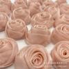 Em estoque tecido gaze de neve botão de rosa tridimensional flor falsa DIY acessórios de cabelo broche expandido flor de gaze para roupa