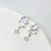 [Colección Estrella y Luna] Pendientes Diseño Único Joyería Estéreo para Mujer Pendientes Versátiles de Gama Alta