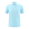 Camisa polo de secagem rápida com logo personalizado, transfronteiriça 215g casual absorvente de suor respirável de manga curta com gola grande para homens