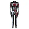 Comercio exterior Wansheng estampado digital de escamas de pescado ajuste ceñido adelgazante manga larga mono pantalón ajustado ropa para rincón de cosplay