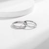 Anillo de pareja de plata esterlina S999 con diseño de diamante avanzado, ligero y de lujo, ajustable, simple, al por mayor