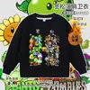 Plantas vs. Ropa Periférica de Zombies Caricatura Pistaplantas Sudadera Infantil Sudadera de Manga Larga Otoño/Invierno Top para Niños