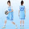 Nuevos Uniformes de Baloncesto para Niñas, Conjuntos de Manga Corta Falsos de Dos Piezas, Uniformes de Competición Estudiantil, Maillots de Verano Transpirables de Secado Rápido, Personalizados