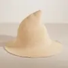 Sombrero de Bruja Hilo de Algodón Transfronterizo Europeo y Americano Sombrero de Bruja para Fiesta para Mujeres, Hombres y Niños Sombrero de Halloween Tejido Sombrero de Mago Puntiagudo