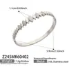 Conjunto de Pulsera con Broche en Forma de Anillo Incrustado con Circonita Geométrica Estilo Europeo y Americano, Chapado en Oro PVD, Conserva el Color, Joyería Sencilla y de Alta Calidad
