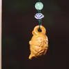 Calabaza Maceta Pequeña Colgante para Teléfono Móvil Colgante para Coche Juguete de Madera Colgante Llavero Regalo