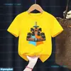 Moda Nueva Camiseta para Niños Genial Estampado de Patrón de Carreras Camiseta Infantil Linda Ropa Infantil Casual Tendencia