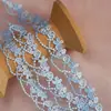 Encaje floral de 2 cm de ancho, hecho a mano, para jarrón, material decorativo, accesorios de ropa, bordado, encaje soluble en agua.