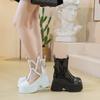 Botines Cortos de Malla para Mujer, Nuevas Sandalias de Plataforma Transpirables de Tacón Ultra Alto para Verano 2026, Color Sólido, Simples y de Moda