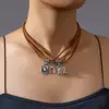 Sombrero de Vaquero Étnico Retro Transfronterizo de Aleación Botas de Vaquero Herradura Cactus Colgante Pulsera de Felpa Multicapa