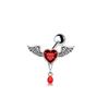 Halloween acero inoxidable corazón anillo para ombligo alas uña para nariz exquisita uña para ombligo uña para hueso de la oreja joyería para piercing anillo para pezón uña para labio