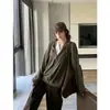 Chaqueta con capucha ligera casual estilo coreano Yinhe STUDIO para mujer, cárdigan top de manga larga nuevo de otoño