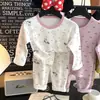 Ropa Nueva para Niños Ropa Interior Infantil Set de Ropa para el Hogar Pijama para Niñas Manga Larga Mezcla de Algodón Modal Elástico Top de Otoño Pantalones de Otoño