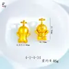 Conejo de Orejas Caídas con Circonita Roja, Accesorios para Joyería DIY, Latón Chapado en Oro con Diseño de Goteo de Aceite, Múltiples Estilos Disponibles, Estilo de Dibujos Animados
