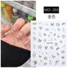 Famosos en Internet calcomanías para decoración de uñas tipo florete chapadas en oro, mariposas tridimensionales doradas y plateadas, decoraciones de flores de cinco pétalos con relieve y estampado en dorado