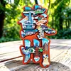 Imán de Refrigerador de Madera de Suzhou Imán de Viaje Conmemorativo Colgante Atracción de la Calle Pingjiang Hangyansi Registro Regalos Culturales y Creativos Listos para la Venta