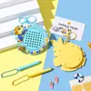 Llavero Auténtico Pizarra Magnética de Bolas de Acero Zootopia Juguete de Descompresión con Bola Magnética Colgante para Mochila Escolar de Niños
